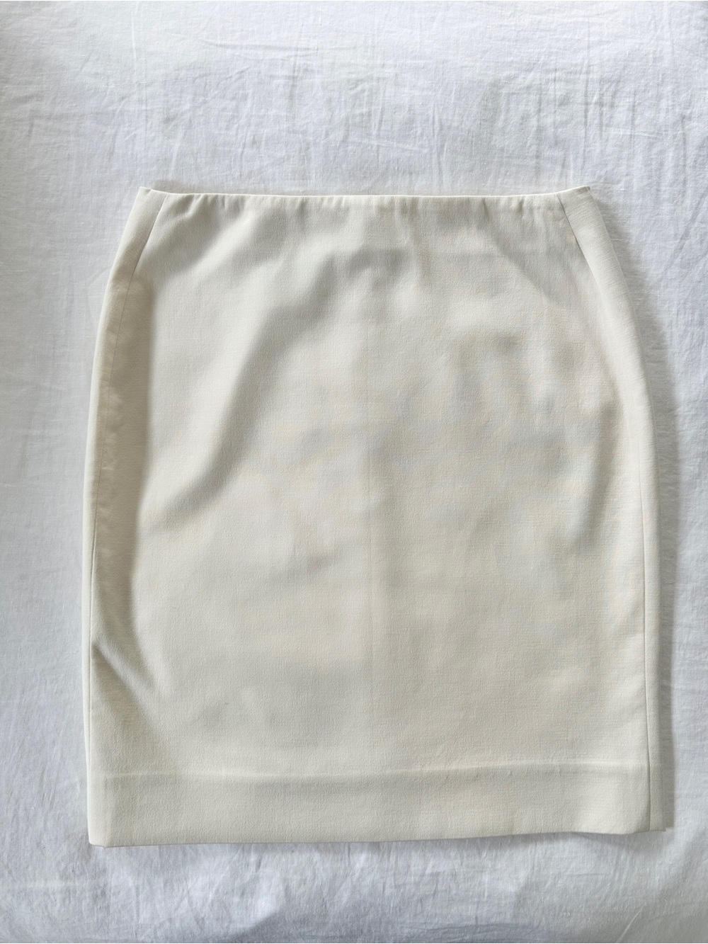 Akris Silk/Cotton Skirt - size 6 - Cream/Ivory